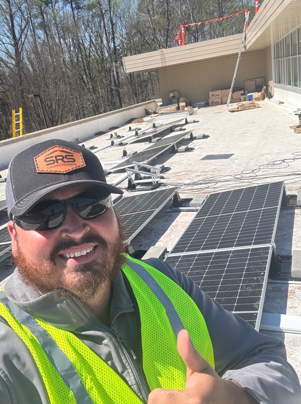 Joshuwa Jones, FCRS owner, on a solar panel installation in Atlanta