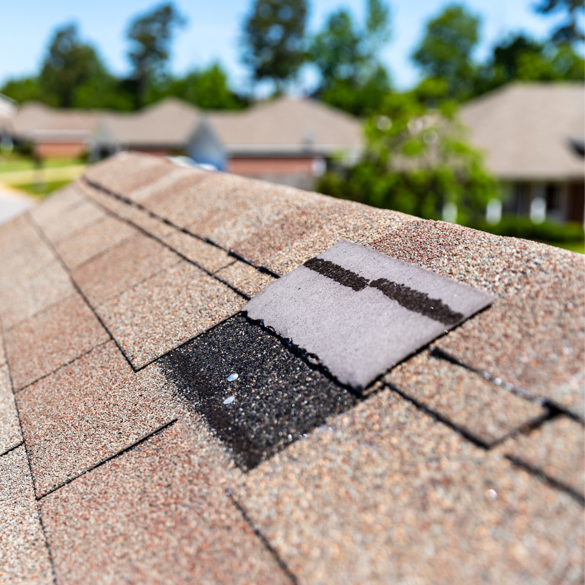 Storm damage restoration project by First Class Roofing